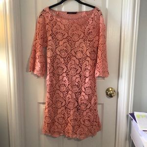Peach lace dress